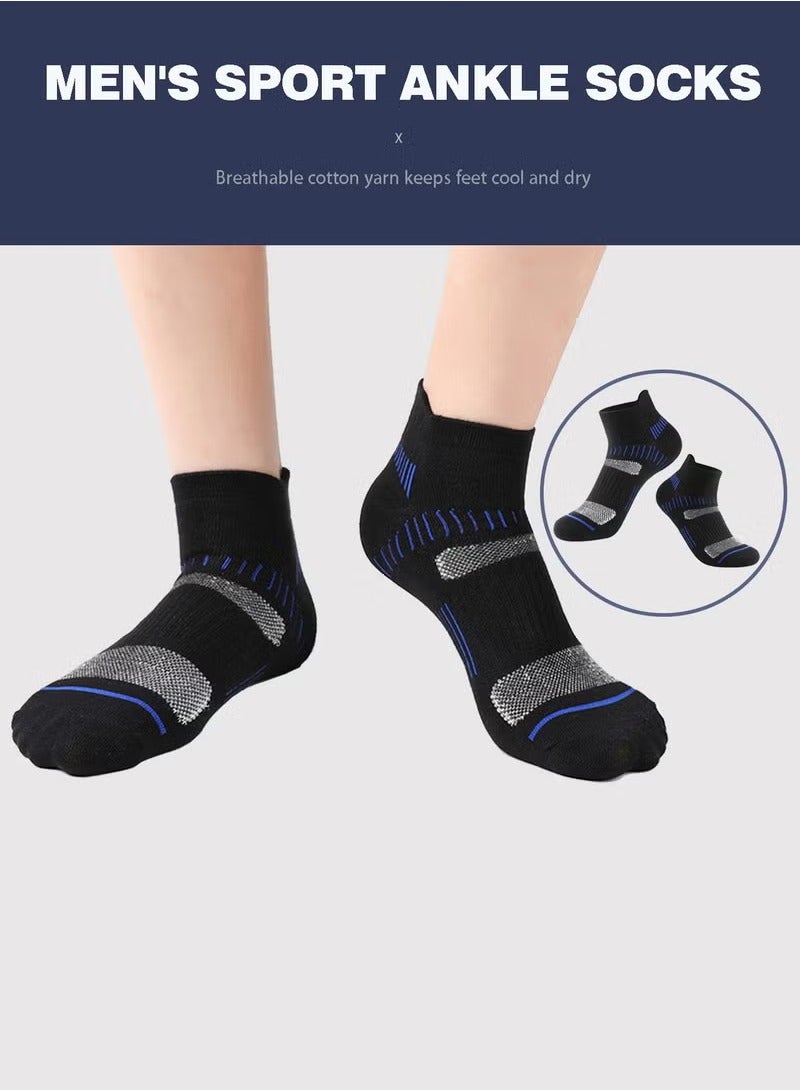 Mens Athletic Socks (5-Pack) - Low Cut, Sweat-Wicking, Odour-Resistant, All-Season Comfort - Ideal for Active Lifestyles, Running & Everyday Wear - Ultimate Socks for Men Collection - Image 4