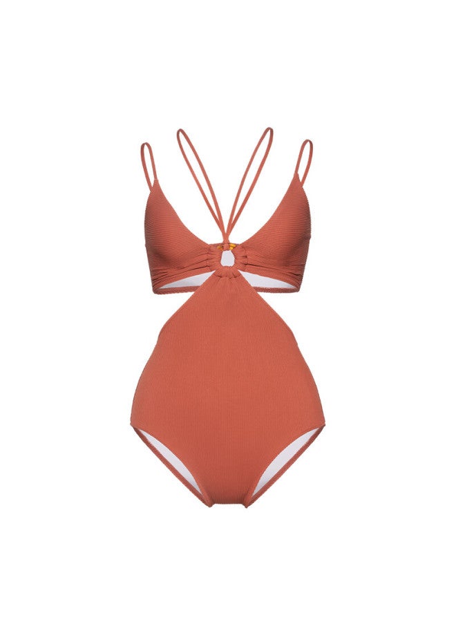 Atlanticbeach 2025 New One-piece Swimsuit, Backless Design With Thin Straps Knit Summer Swimwear, High-end Fashion, Tummy Control And Slimming Effect For Wome - Image 3