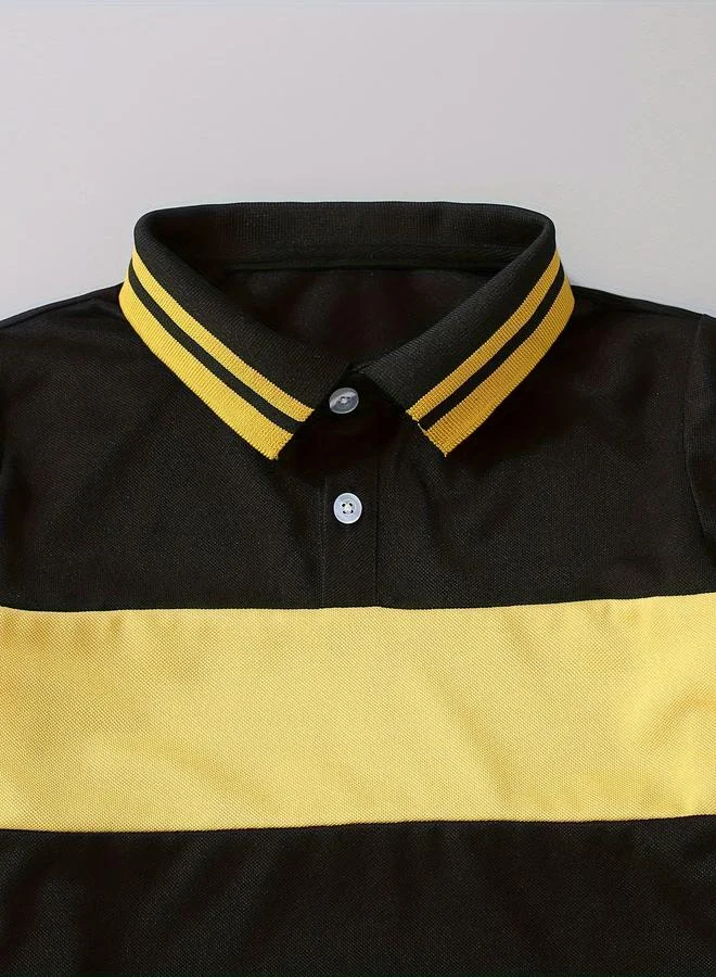 Take Two Take Two Boys Color Block Polo T-Shirt