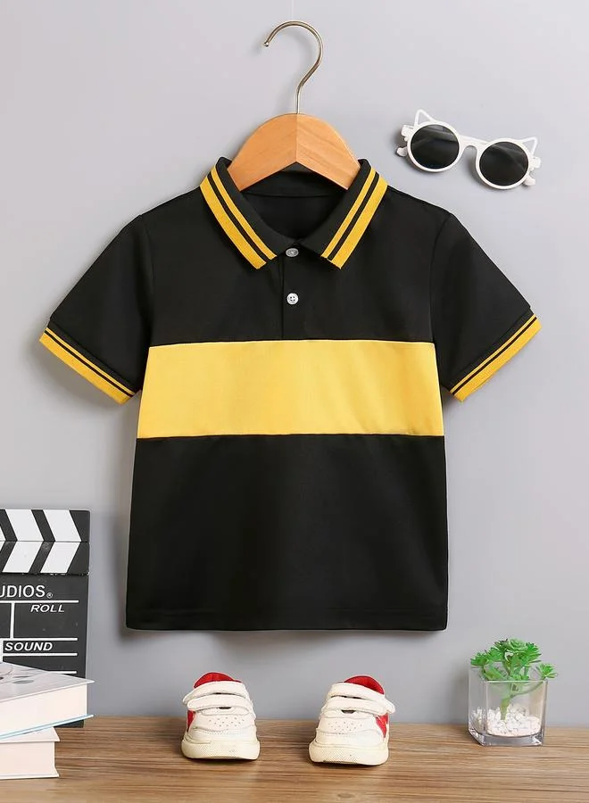 Take Two Boys Color Block Polo T-Shirt