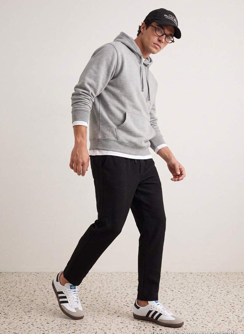 trendyol Black Regular Fit Tok Fabric Knitted Pants Sweatpants - Image 1