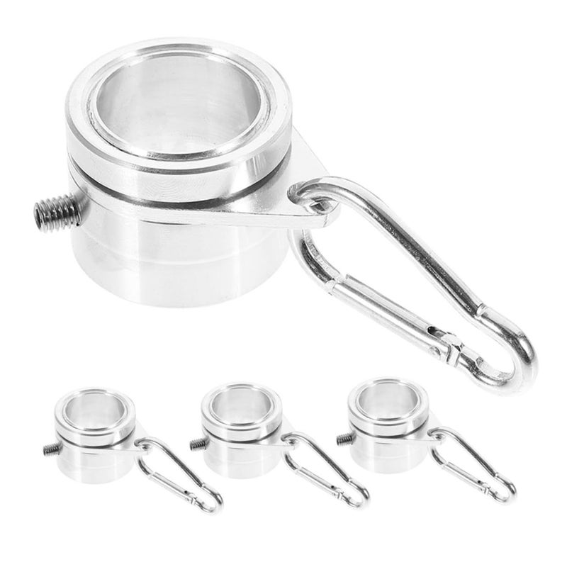 4 Pieces Aluminum Alloy Flag Pole Swivel Rings Rotating Mounting Clips For 6ft Garden Poles - Image 2