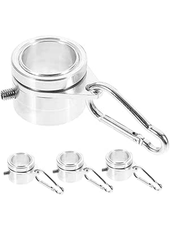 4 Pieces Aluminum Alloy Flag Pole Swivel Rings Rotating Mounting Clips For 6ft Garden Poles - Image 1