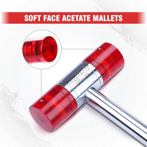FREEMANS SFH20 Soft Face Acetate Mallet Hammer-20mm With Non-Slip Rubber Grip Handle For Bending and Shaping Metals || Tiles Fitting || Metal Forming || Industrial & Home Professional Use - Image 2
