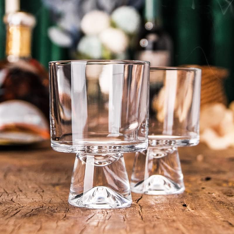 Melbify Raised Base Glasses Set of 6 250 ml Highball Cocktail Glasses Long Island Iced Tea Glasses Tall Mocktail Glasses Juice Glasses Clear - Image 5