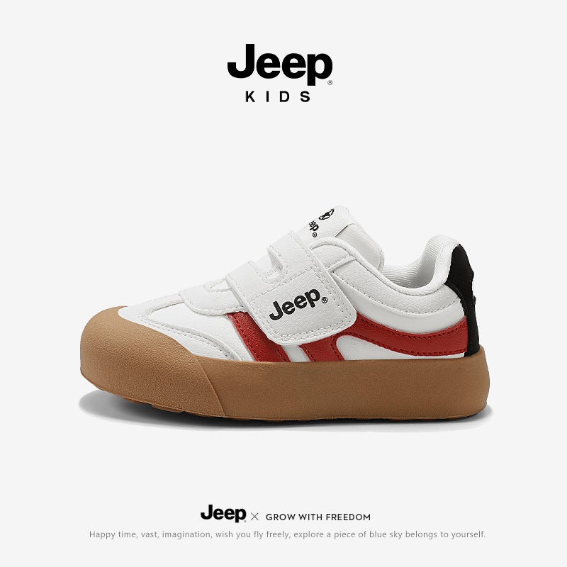 Jeep Children'S Shoes 2025 Spring New Boys' Board Shoes Soft Sole Lightweight Casual Shoes Girls' Waterproof Low-Top Shoes - Image 1