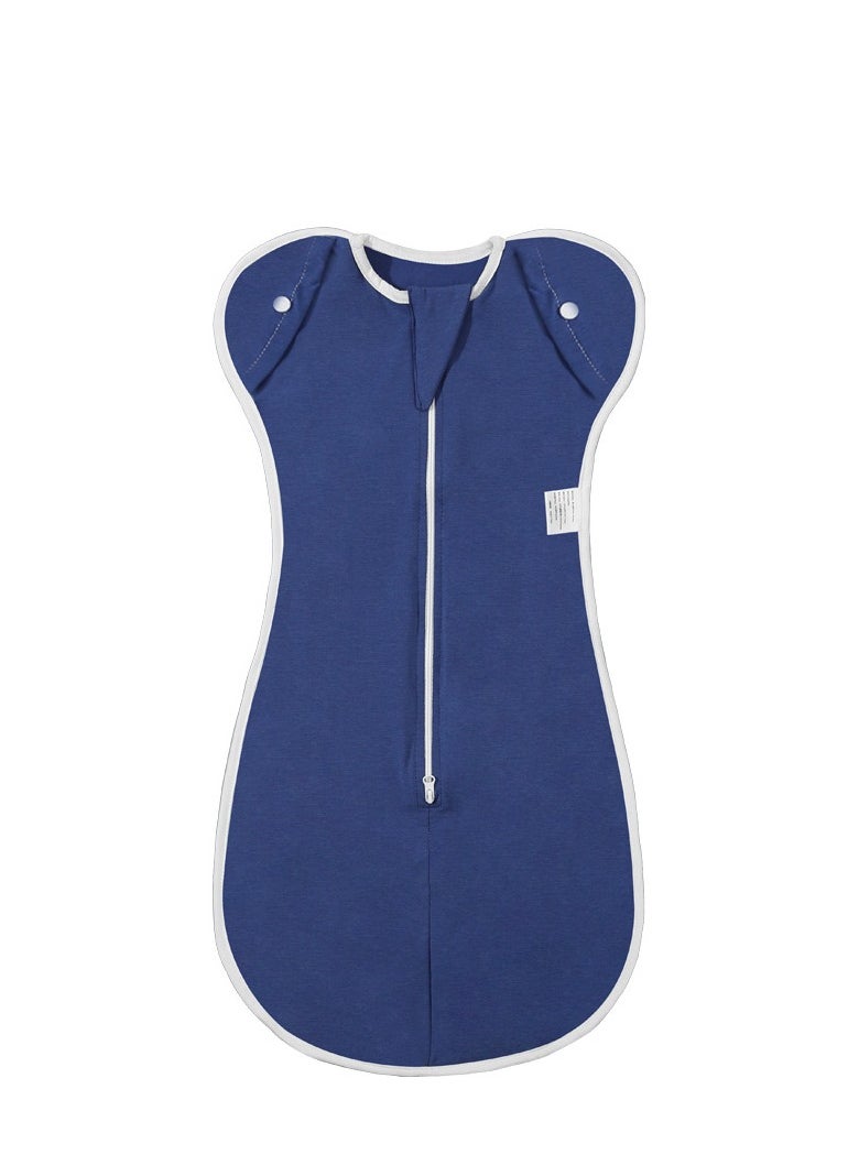 Gonice Swaddle Blanket Sleeping Bag, Newborn Wearable Sleeping Bag Fit Sedative Startle Better Sleep, Suitable for Baby Girls and Baby Boys From 0-6 Months Navy blue  - Image 2
