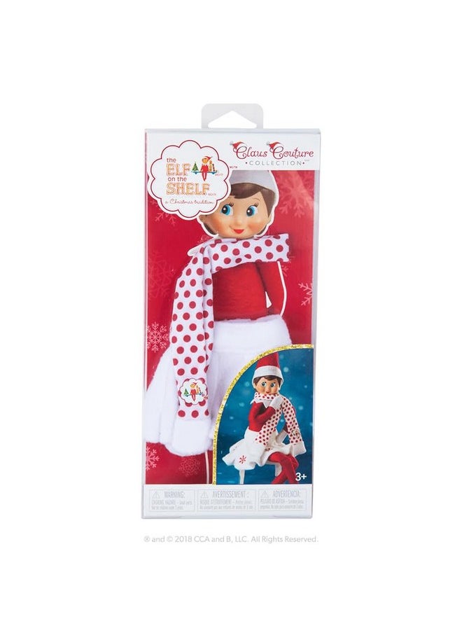 The Elf on the Shelf The Elf on the Shelf: A Christmas Tradition Girl Scout Elf (Blue Eyed) with Claus Couture Collection Snowflake Skirt & Scarf Outfit  - Image 5