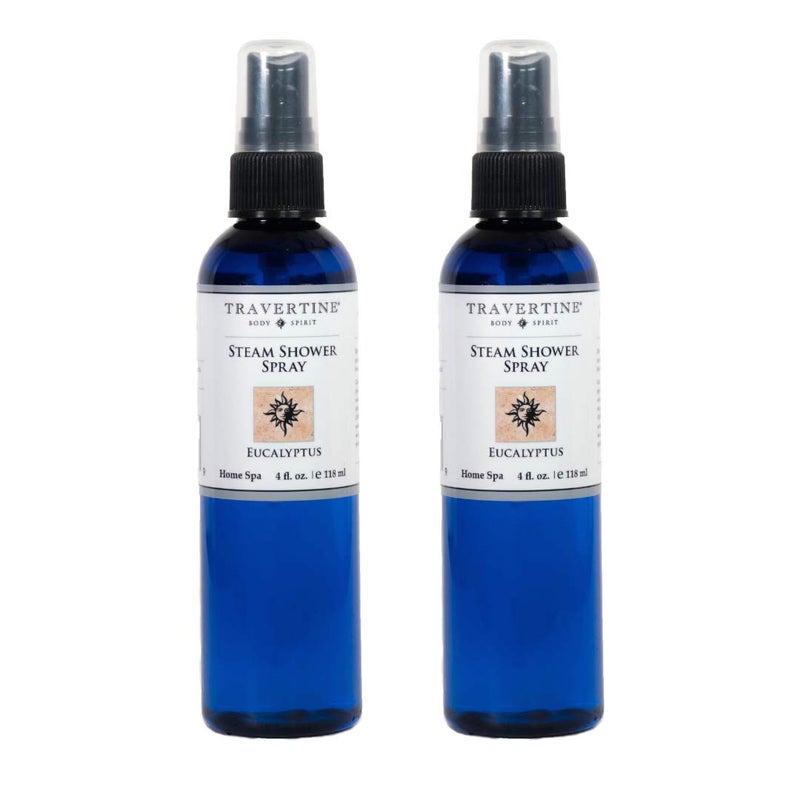 Travertine Spa, Steam Shower Spray, 4oz (2 Pack)
