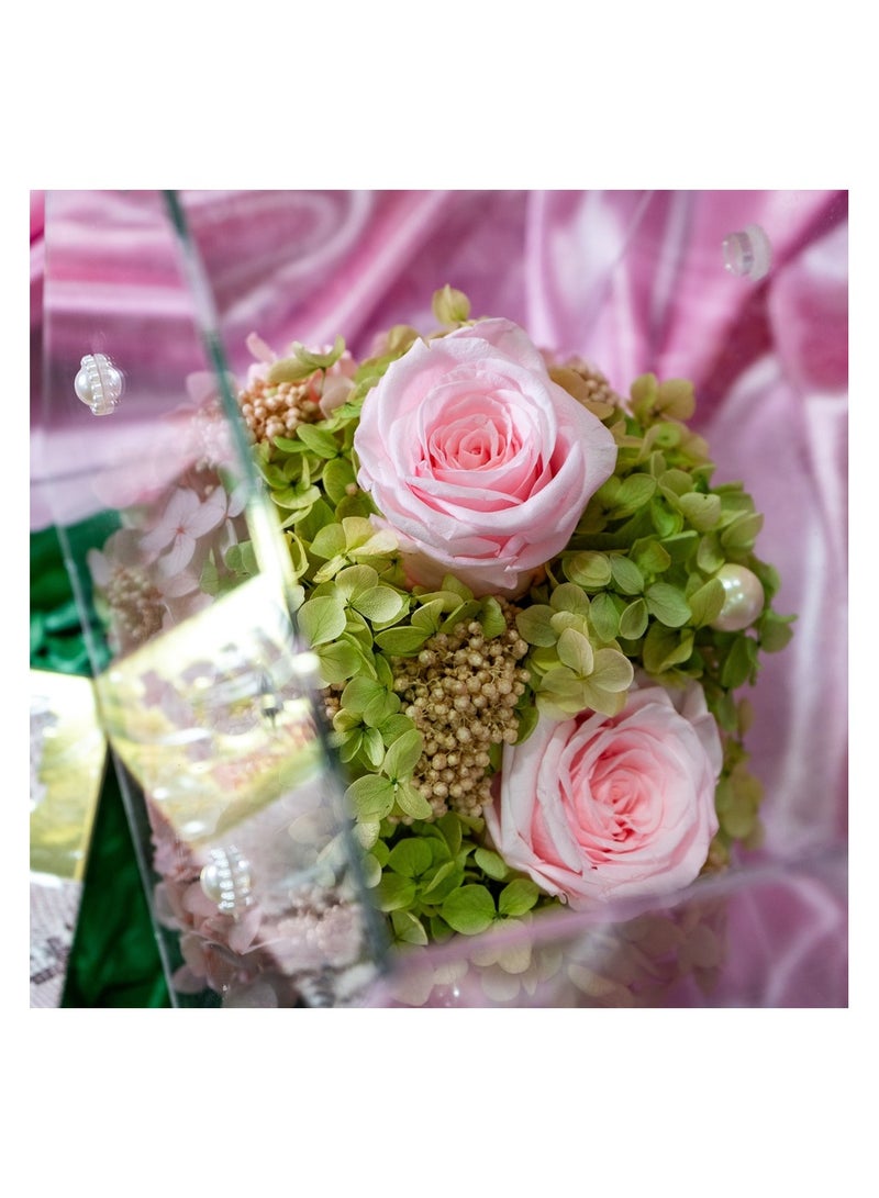   صوفيا طبيعة صندوق أكريليك مع زهور محفوظة وكافالي - Image 3