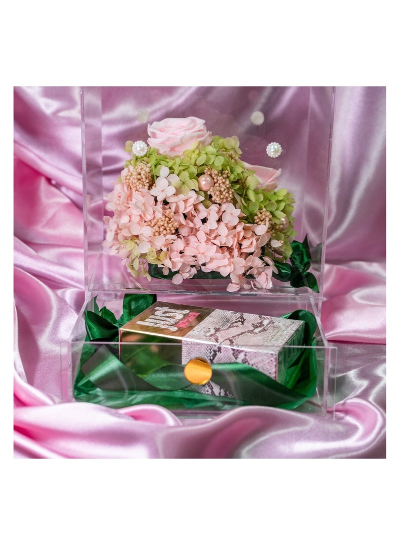   صوفيا طبيعة صندوق أكريليك مع زهور محفوظة وكافالي - Image 4