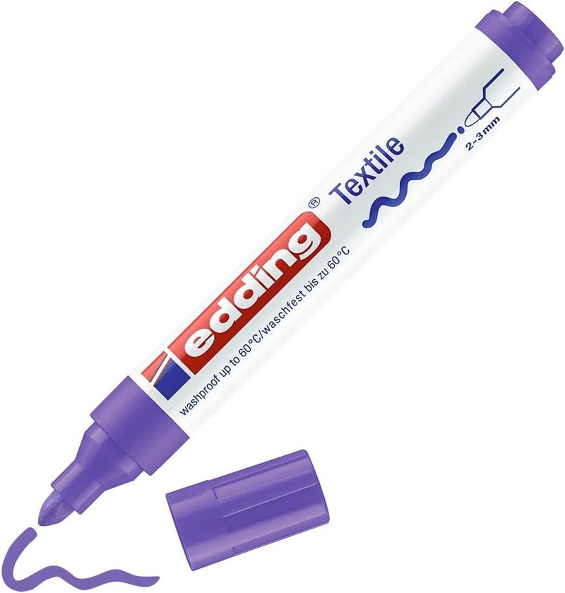 Edding 4500 Textile Marker in Neon Violet - Broad Tip for Fabric Decoration - Image 1