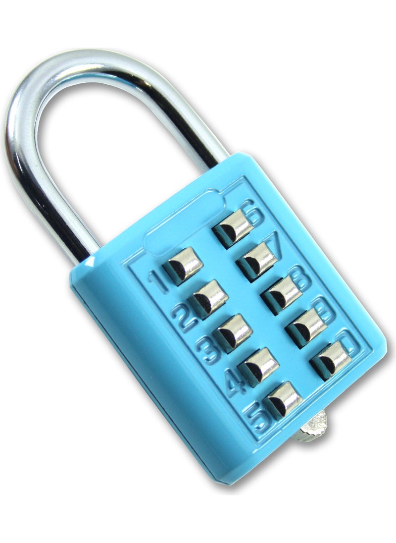 10 Digit Keyless Security Padlock Blue - pzsku/Z01DCFF4532221F9F6DECZ/45/_/1730535722/f4b55dc2-e746-4cdd-83f8-95655c115d18