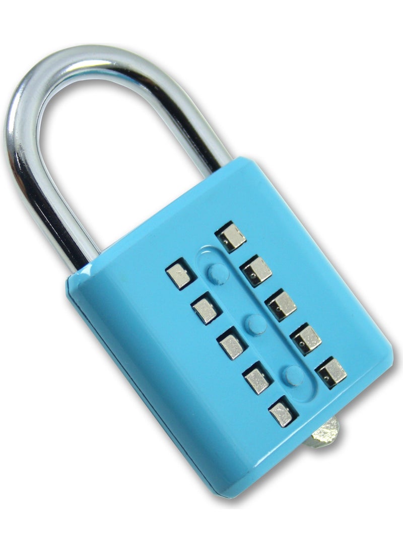 10 Digit Keyless Security Padlock Blue - pzsku/Z01DCFF4532221F9F6DECZ/45/_/1730535728/12854a6e-d586-4484-9102-8176322d87f2