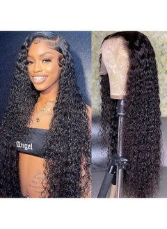 Water Wave Lace Front Wigs Human Hair Wigs For Women Hd 13X4 Glueless Lace Frontal Wigs Human Hair Pre Plucked With Baby Hair Wet And Wavy Wigs Human Hair 150% Density Natural Color (24 Inch)