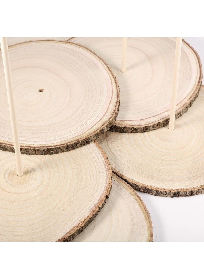 Canlierr Baby Shower Table Centerpiece Decor 144 Pcs Balloons Wooden 9-10in Rounds Circles Slices with Stick DIY Craft Birthday Wedding Gender Reveal Bear Party Table Decorations(Gold and Green) - Image 4