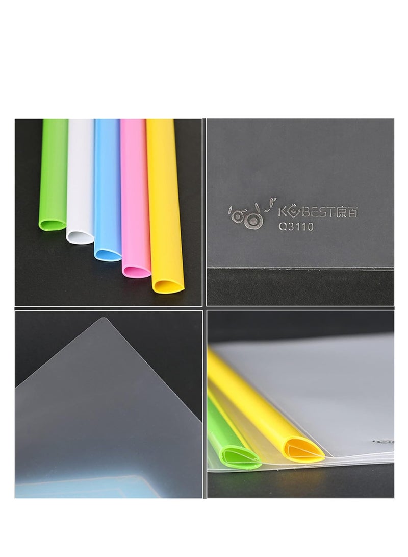 Terabyte A4 Sliding Bar Folder Report Covers (Holds Upto 40 Sheets), Slide Bar File Folders, Report Cover with Clip Resume Presentation File Folders for School And Office - Value Pack Of 5 - Image 3