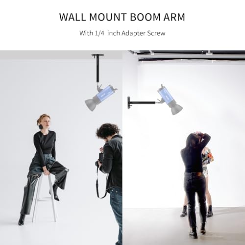 Selens 2 Pack Camera Ceiling Mount, 11" Wall Mount Bracket with 1/4" Universal Adapter for Video Light, Ring Light, Softbox, Reflector, Led Light - Image 3