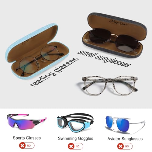 RayLove 3-Pack Hard Shell Eyeglasses Case Large Reading Glasses Hard Case - Image 3
