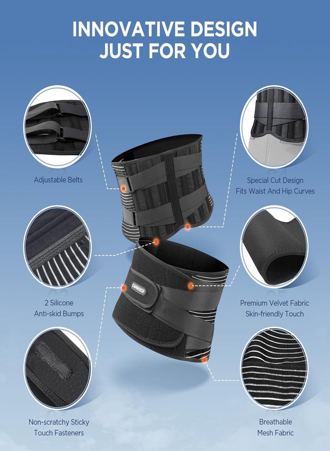 CAMRIER Back Brace for Lower Back Pain Relief with 3D Lumbar Pad, 6X Back Support Belt With Alternative Strips for Men/Women, Soft Breathable Mesh Fabric Lumbar Support for Herniated Disc, Sciatica - Image 5
