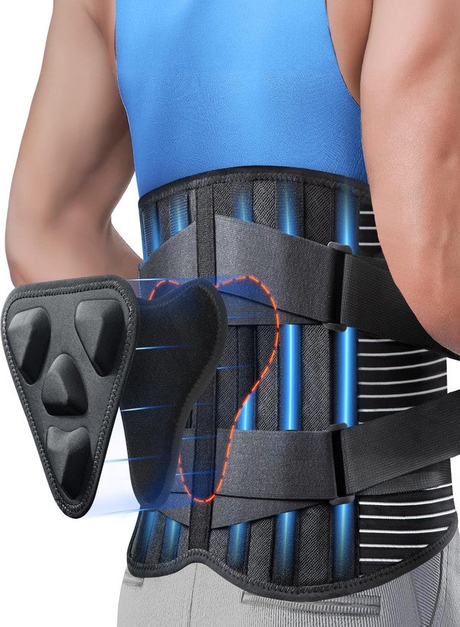 CAMRIER Back Brace for Lower Back Pain Relief with 3D Lumbar Pad, 6X Back Support Belt With Alternative Strips for Men/Women, Soft Breathable Mesh Fabric Lumbar Support for Herniated Disc, Sciatica - Image 1