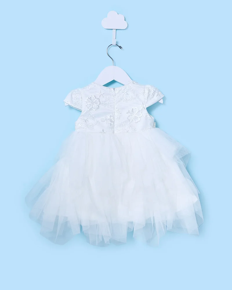 Redtag Infant Girls Ivory Tulle Dress