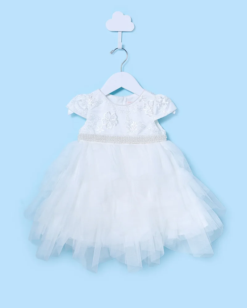 Redtag Infant Girls Ivory Tulle Dress