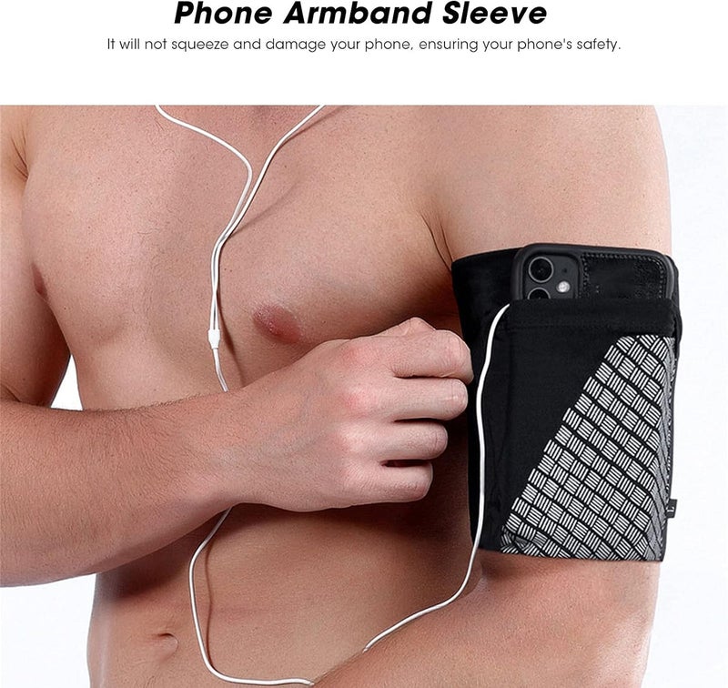 klarako Sports Running Armband,Lightweight Arm Band Strap Holder Pouch Comfortable Phone Armband Sleeve Sports Cell Phone Armband Holder Strap for Exercise Workout(M) - Image 5