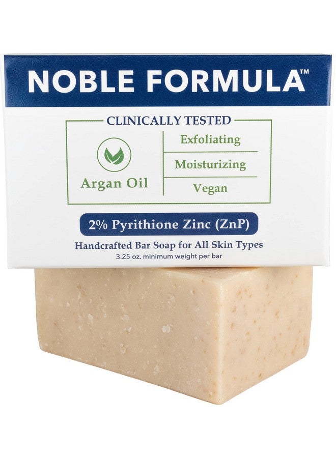 Noble Formula Zinc Bar Soap, Vegan Argan Oil 2% Pyrithione Zinc (ZnP) for All Skin Types Including Those With Acne, Psoriasis and Eczema, 3.25 oz - Image 1