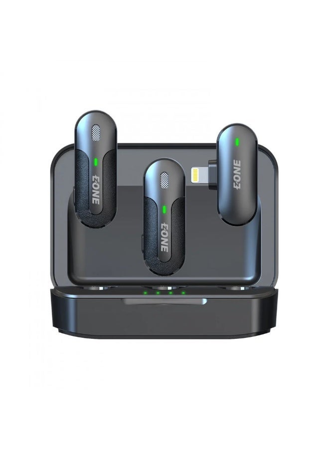 EONE Mic Wave VL | Dual Wireless Microphone System for iPhone – Professional Clear Sound with Smart Charging Case. - Image 1