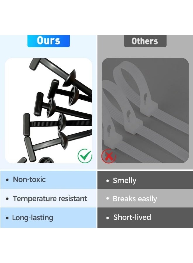 مشبك ربط كابلات نايلون عالمي، مشبك ربط كابلات، مشبك ربط سحابي، مشابك ربط سحابية للسيارات لمصدات السيارات وإصلاحات السيارات اليومية (20 قطعة) - Image 3