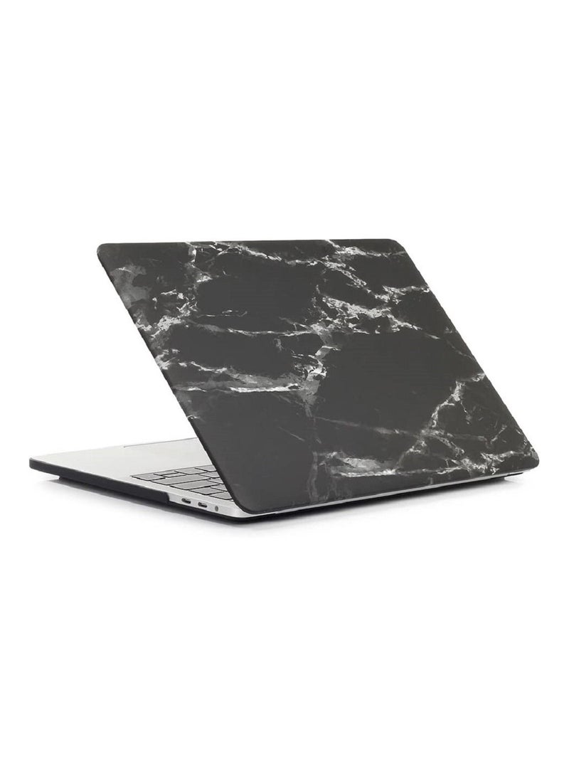 AMM Compatible with Mac Book New Pro 13 inch Case 2018/2017/2016 Model A1988 A1708 (Non Touch Bar) Ultra Slim Plastic Hard Shell Case with US Layout English Keyboard Cover Black Marble - Image 4