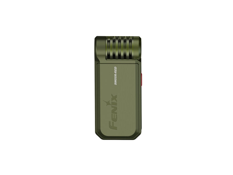 Fenix SW05R-RED Clip On Flat Body swival Flashlight with Red Light with EdisonBright Accessory case Bundle (Green) - Image 2