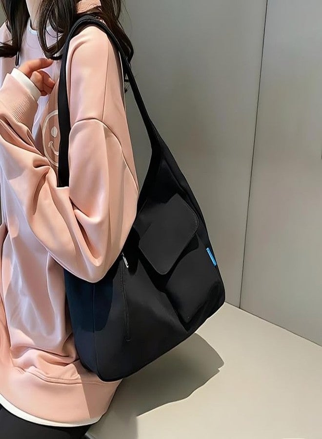 HaveGlam Collage Canvas Black | Designer Canvas Tote Bag | Sleek Shoulder Handbag with Pocket | Smart Everyday Tote | Black - Image 2