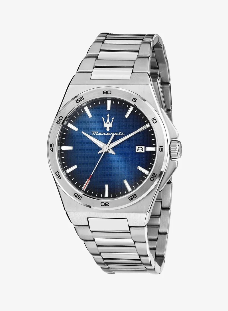Velocità SLIM Men's Analog Watch - Blue Dial, 40mm Stainless Steel Case, Silver Stainless Steel Bracelet, Quartz, 50M Water Resistant - R8853153001