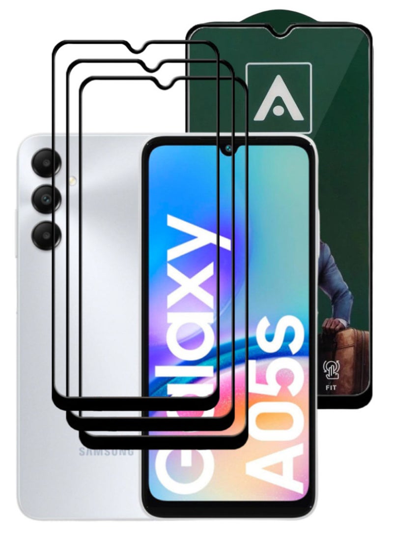 ACLIX 3 Pieces Antistatic ESD Dustproof Premium Quality High Definition Tempered Glass Screen Protector Designed For Samsung Galaxy A05s - Image 1