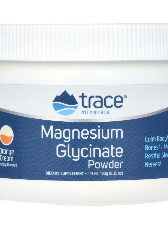 Trace Minerals Magnesium Glycinate Powder Orange Dream 6.35 oz (180 g)