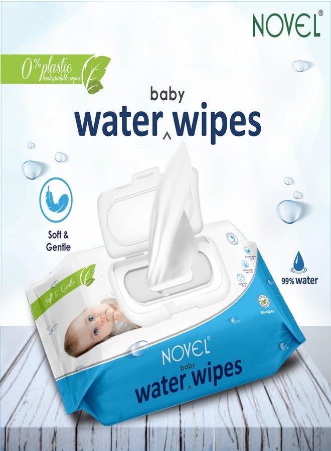 NOVEL Baby 99% Water Wipes 80 Sheets pack of 6 with Lid - Image 2