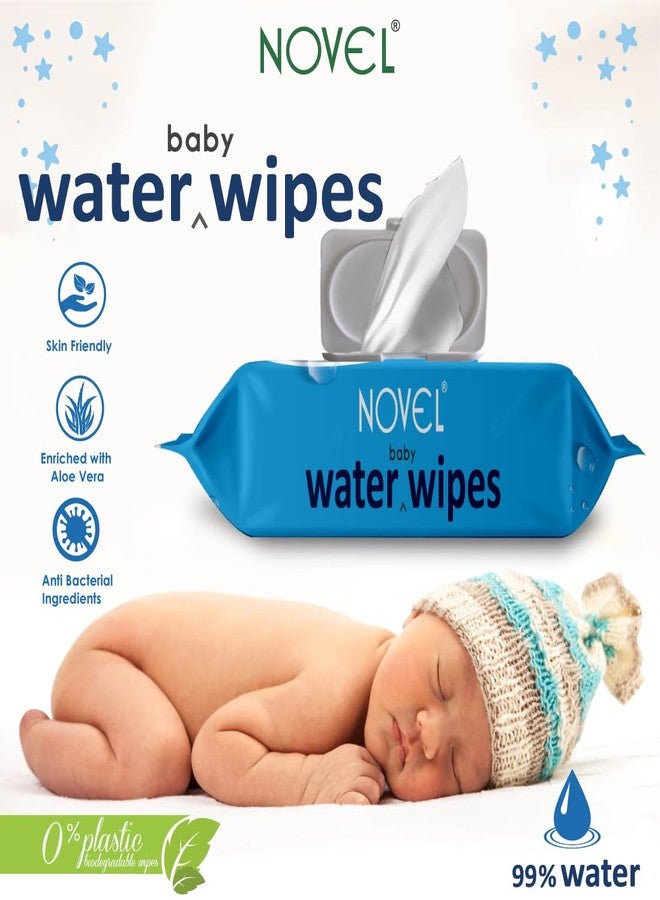 NOVEL Baby 99% Water Wipes 80 Sheets pack of 6 with Lid - Image 5