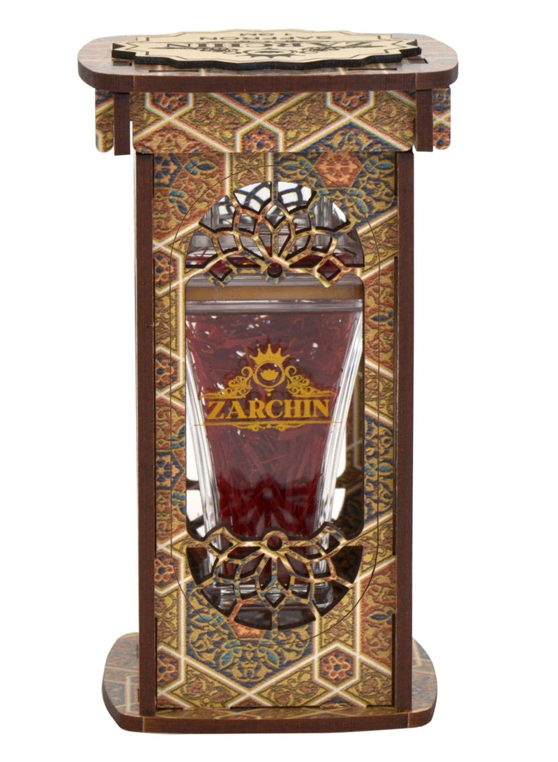 ZARCHIN Wooden Saffron Box and 1gm Super Negin Saffron - Image 2