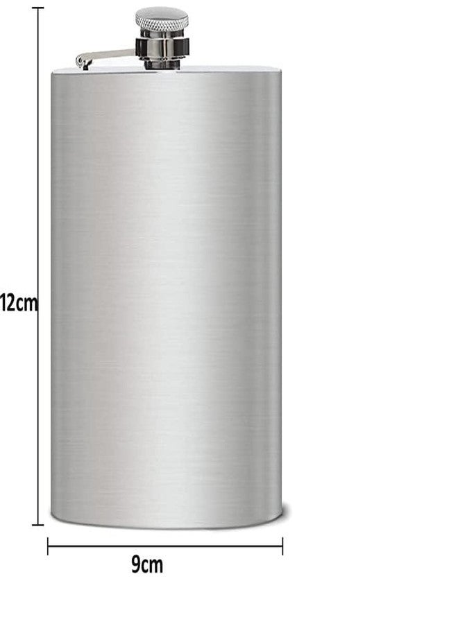 Olrada Hip Flask Stainless Steel Leak Proof Silver (250ml) Liquor Pocket Flasks or Alcoholic Beverage Holder (1) - Image 3