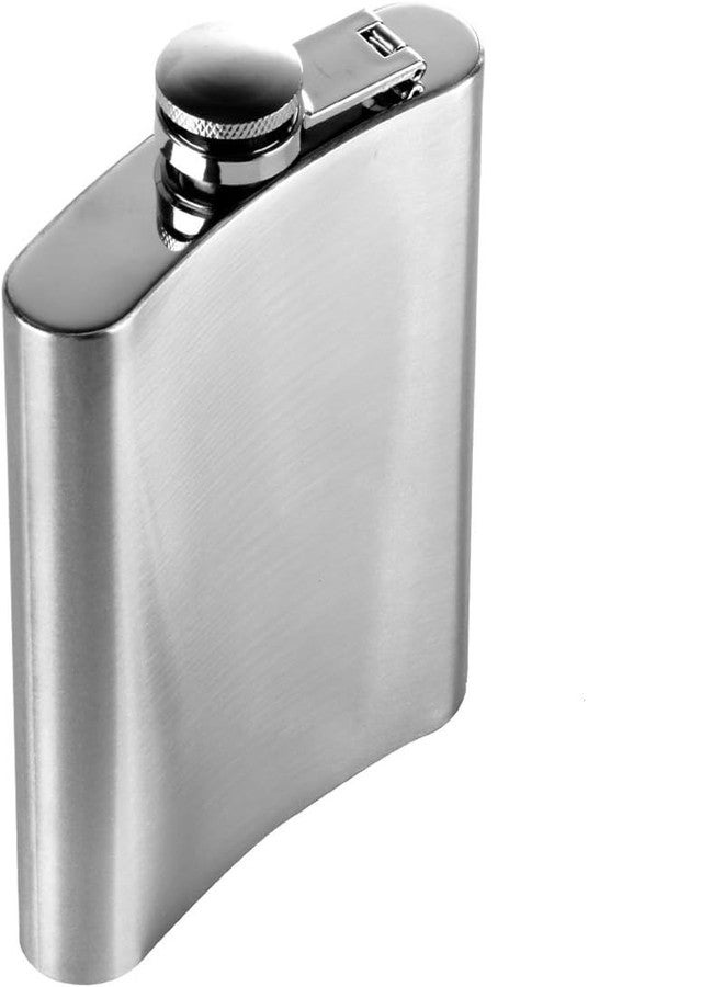 Olrada Hip Flask Stainless Steel Leak Proof Silver (250ml) Liquor Pocket Flasks or Alcoholic Beverage Holder (1) - Image 1