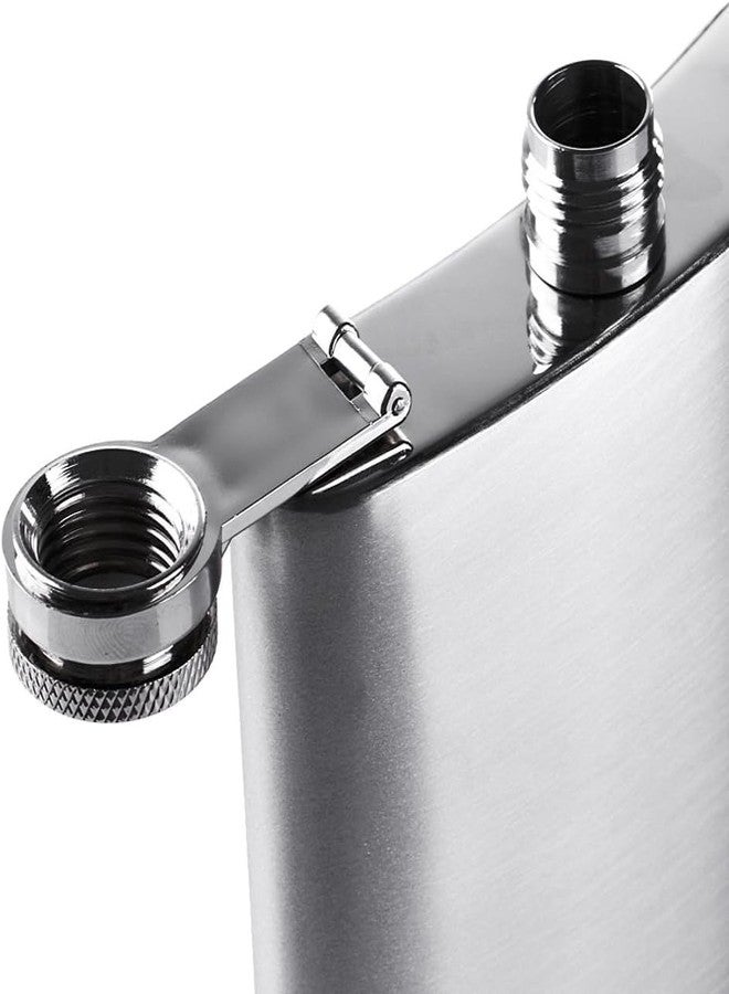Olrada Hip Flask Stainless Steel Leak Proof Silver (250ml) Liquor Pocket Flasks or Alcoholic Beverage Holder (1) - Image 2