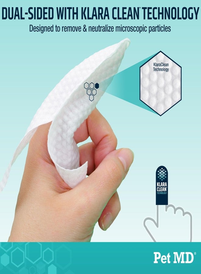 Pet MD Pet Dental Finger Wipes for Dogs - Plaque and Tartar Remover for Dogs to Improve Oral Care - Pet Teeth Cleaning Finger Wipes for Healthy Gums and Fresh Breath - Fresh Apple & Mint, 50ct - Image 5