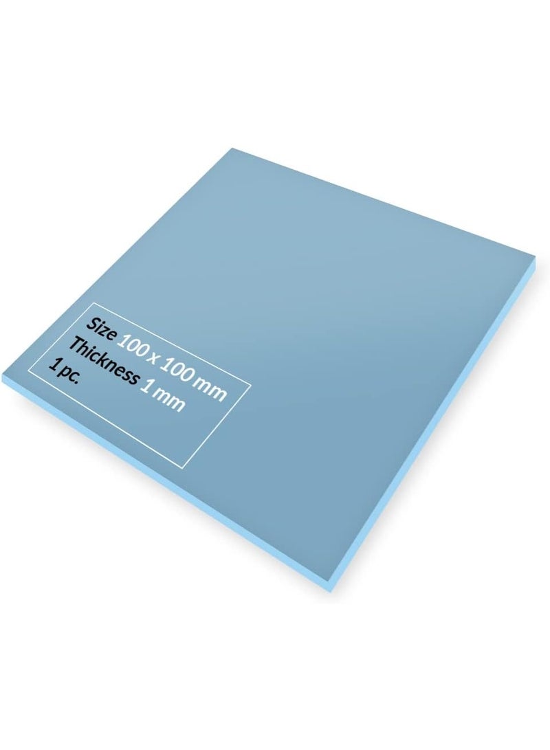 TP-3 Electrically Insulating Thermal Pad 100 x 100 x 1.0 mm, Metal Free Non-Capacitive Soft Thermal Sheet for PC, GPU, RAM and Electronics Cooling - Image 1