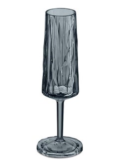 Koziol Koziol Champagne Flute Glass Transparent Grey Club No 5 100ml, Polycarbonate 