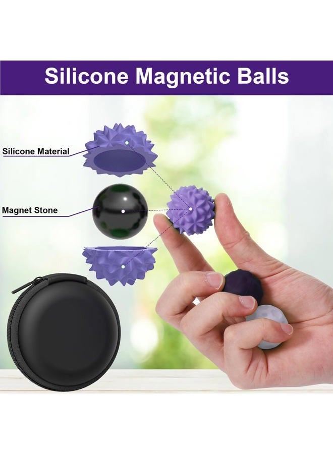 BUSOHA Silicone Fidget Balls - 4 Pack Fidget Toys Adults Sensory Toys Stress Balls for Adults Teens Gifts for Calming,Autism and ADHD Classroom Office - Image 3