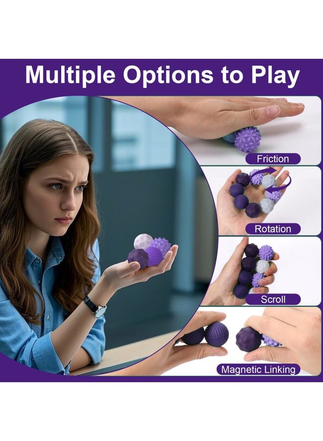 BUSOHA Silicone Fidget Balls - 4 Pack Fidget Toys Adults Sensory Toys Stress Balls for Adults Teens Gifts for Calming,Autism and ADHD Classroom Office - Image 5