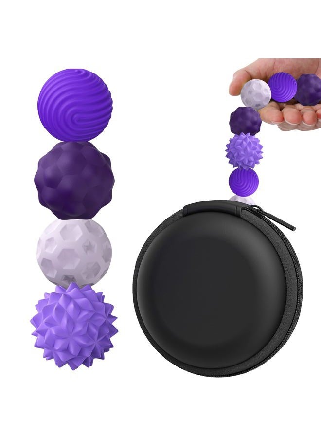 BUSOHA Silicone Fidget Balls - 4 Pack Fidget Toys Adults Sensory Toys Stress Balls for Adults Teens Gifts for Calming,Autism and ADHD Classroom Office - Image 1