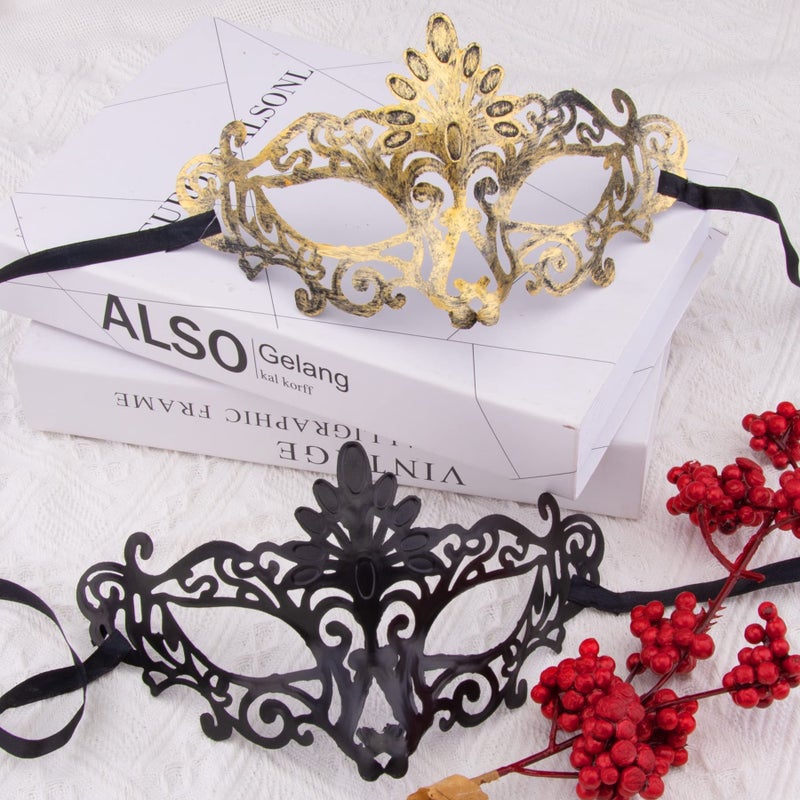 FEQO 32 Pieces Masquerade Masks Vintage Antique Venetian Masks Masquerade Party Mask - Image 3